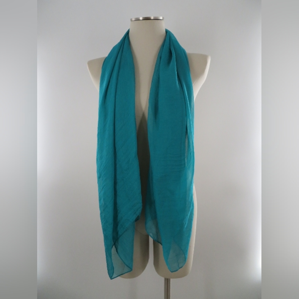 Unknown brand turquoise silk scarf